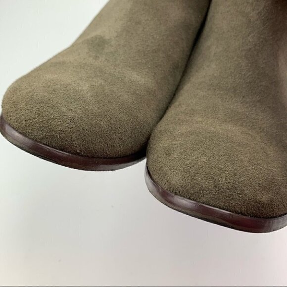 Crown vintage Tabitha ankle bootie 9.5 taupe suede - Picture 9 of 11